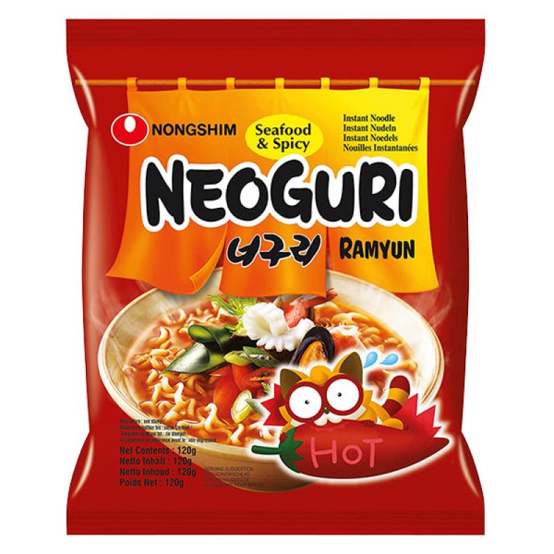 韩国农心 辛拉面 neoguri 香辣乌冬面海鲜 红色包装 120g/seafood&spicy 120g