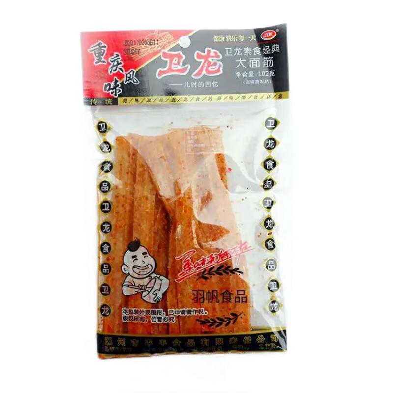 卫龙 怀旧大面筋 大辣条102g/Nostalgien Großer Mehl Großer Spitzbar 102g