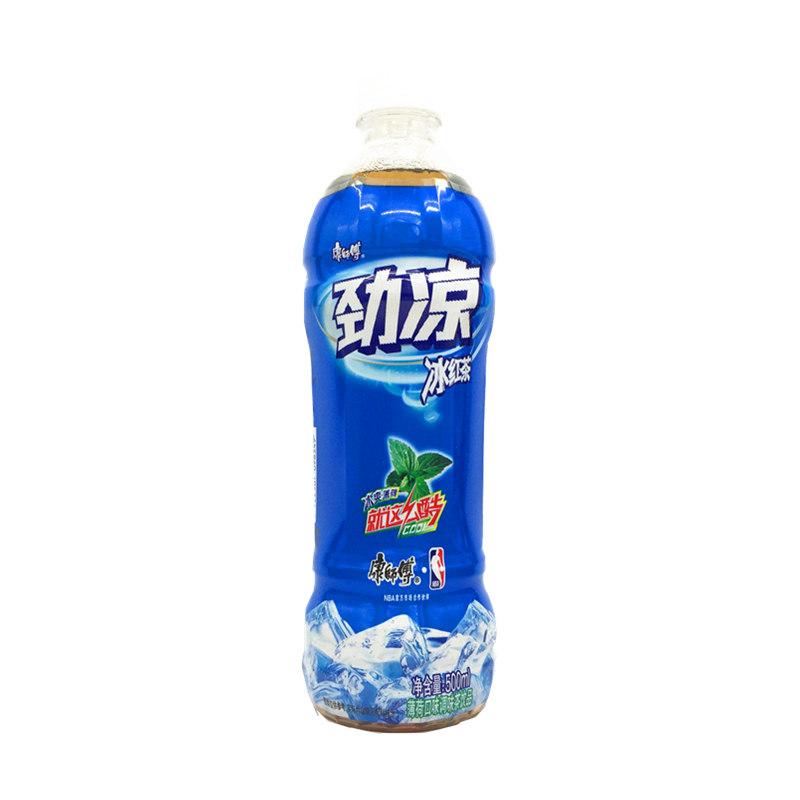 康师傅饮料 冰红茶 劲爽薄荷味500ml/Eisiger schwarzer Tee mit erfrischendem Minzgeschmack 500ml