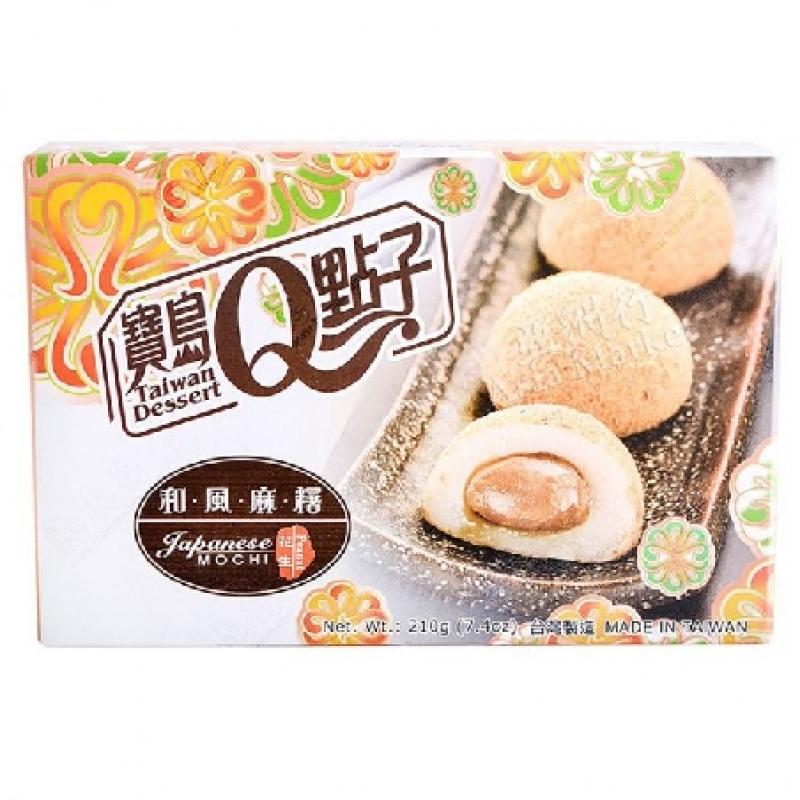 宝岛Q点子 和风麻糬 麻薯 花生口味 210g/TW Q He Fong Peanut Mochi