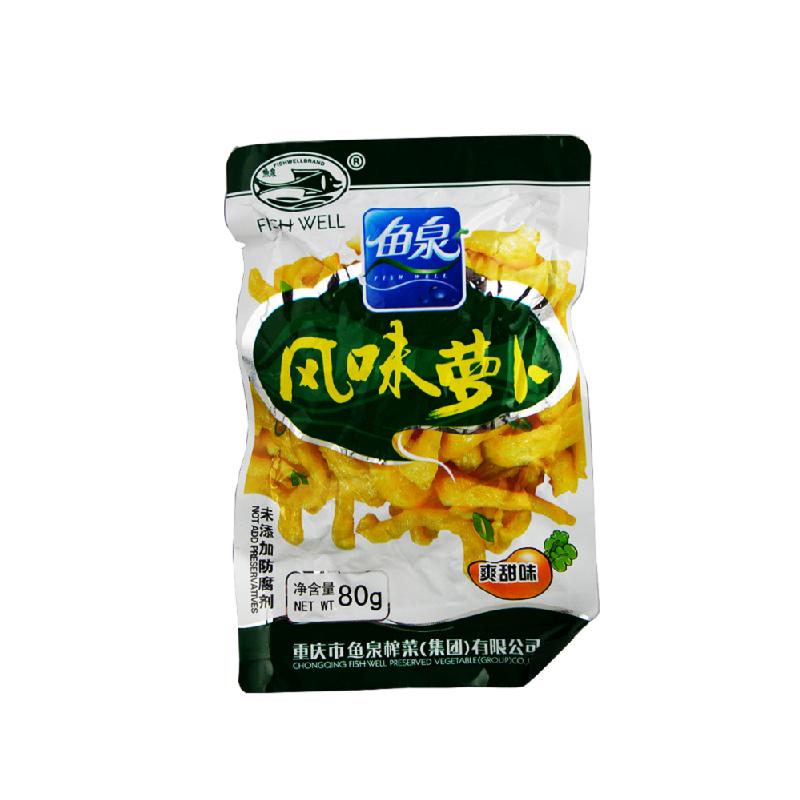 鱼泉 榨菜 风味萝卜 爽甜味 80g/Eingelegte Rettich 80g