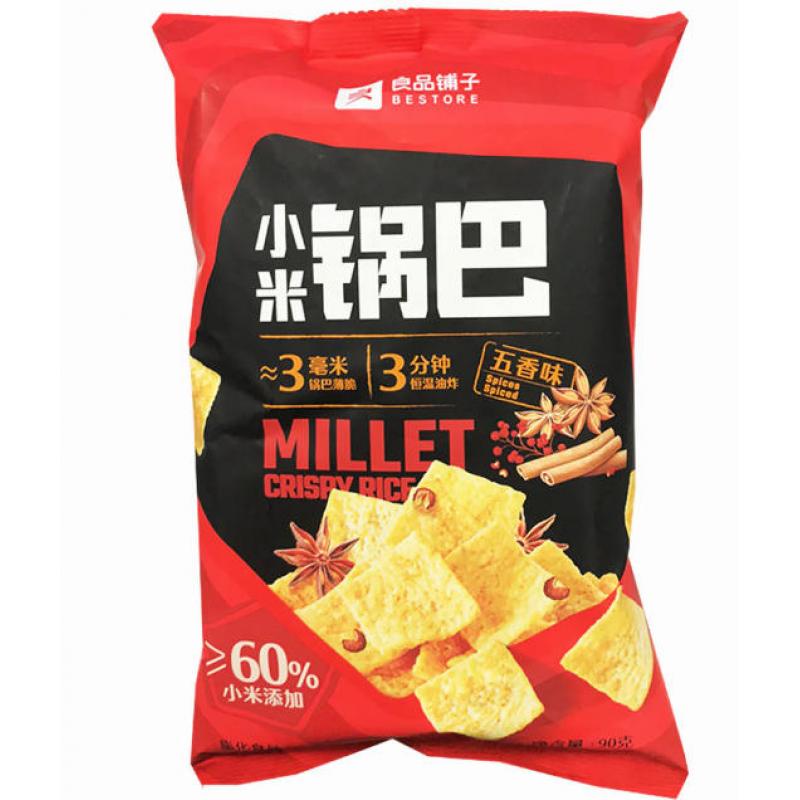 良品铺子 小米锅巴 五香味 90g/Hiresenkeks mit funt wurzen 90g