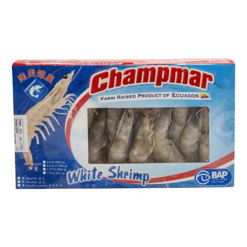 生鲜 冷冻 南美白对虾 有头有壳20/30 1kg/Ecuador Vannamei 20/30 ganz semi-IQF