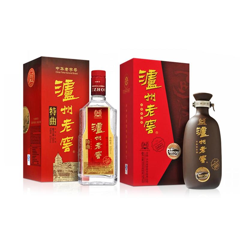 【优惠组合装】 泸州老窖 紫砂大曲500ml+特曲500ml 优惠组合装白酒