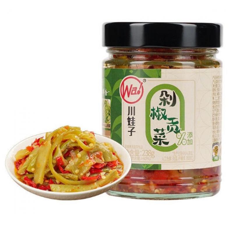 【München】川娃子 剁椒贡菜 Gewürfeltes Chili mit Zailanhua-Stängeln 238g