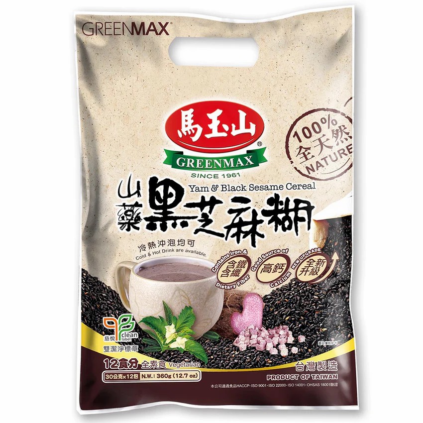 【München】马玉山山药黑芝麻糊袋装  Yamswurzel-&Schwarzes Sesam-Müsli 360g