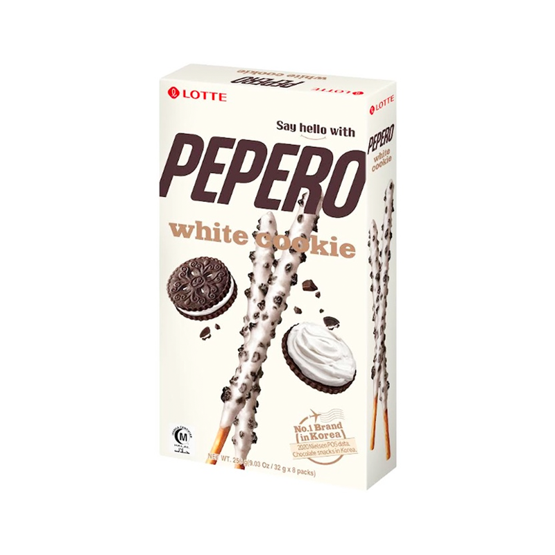 【München】Lotte Pepero 白巧饼干味 Pepero Keksstangen White Cookie 32g