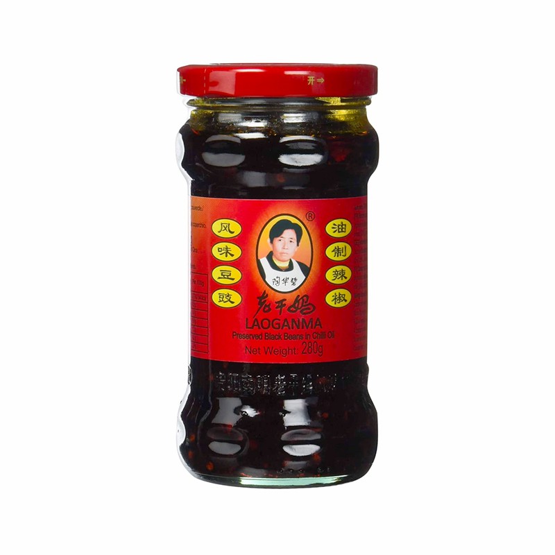 【München】老干妈风味豆豉油制辣椒  Fermentierte Schwarzer Sojabohnen in Chiliöl 280g