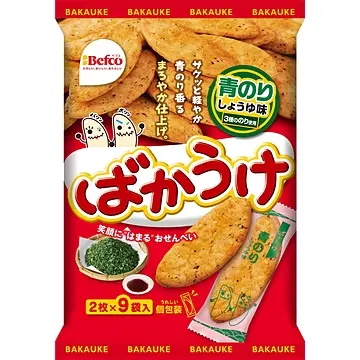 【München】栗山米菓 海苔味米饼 Befco Bakauke Reiscracker mit Aonori-Algen 100g